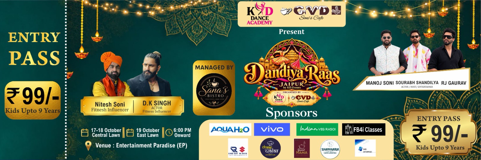 Manoj Soni, featured on the event poster